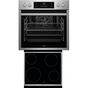 AEG EES331110M + HE604000XB Φούρνος κάτω Πάγκου 71lt με Κεραμικές Εστίες Π59.5εκ. Inox