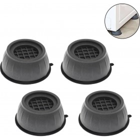 EE6562 Αντικραδασμικά Πέλματα Πλυντηρίου/Στεγνωτηρίου Γκρι-Μαύρα