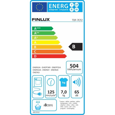 Finlux TDF-7CF2 Στεγνωτήριο 7kg B