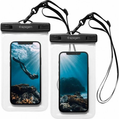 Spigen A601 Universal Waterproof έως 6.8" Διάφανο 2τμχ