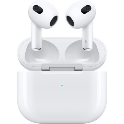 Apple AirPods 3 Earbud Bluetooth Handsfree Ακουστικά με Αντοχή στον Ιδρώτα και Θήκη Φόρτισης Λευκά