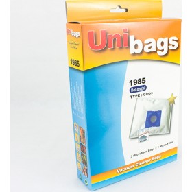 Unibags 1985D Σακούλες Σκούπας 5τμχ Συμβατή με Σκούπα AEG / Ariete / Delonghi / Hobby / Hoover / Philips / Rohnson / Singer Unibags 1985D Σακούλες Σκούπας 5τμχ Συμβατή με Σκούπα AEG / Ariete / Delonghi / Hobby / Hoover / Philips / Rohnson / Singer