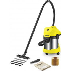 Karcher WD 3 Premium EU-I Σκούπα Υγρών / Στερεών 1000W με Κάδο 17lt
