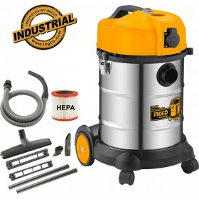 Ingco VC14301 Σκούπα Υγρών / Στερεών 1400W με Κάδο 30lt