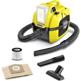 Karcher WD 1 Compact Battery Σκούπα Υγρών / Στερεών 230W με Κάδο 7lt