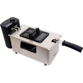 Primo PRDF-40316 Φριτέζα Λαδιού με Αποσπώμενο Κάδο 3lt Ασημί