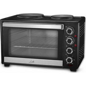Life Kouzinaki 382 Ηλεκτρικό Φουρνάκι 38lt με 2 Εστίες και Αέρα
