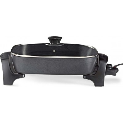 Nedis Electric Skillet Pan 40cm Teppanyaki με Καπάκι 2400W με Ρυθμιζόμενο Θερμοστάτη