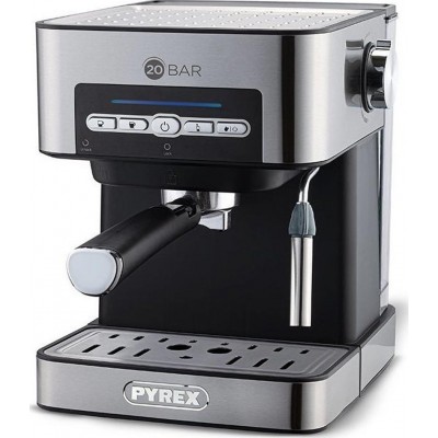 Pyrex SB-380 Μηχανή Espresso 850W Πίεσης 20bar Ασημί