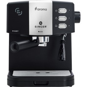 Singer ES-850B Μηχανή Espresso 850W Πίεσης 20bar Μαύρη