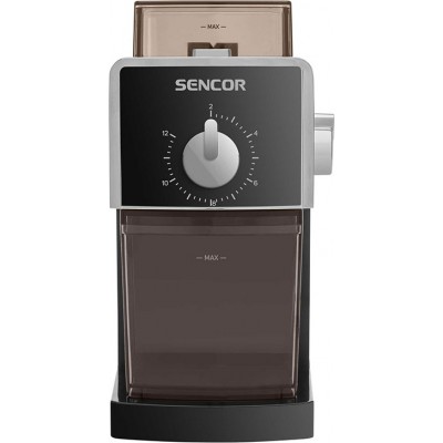 Sencor SCG 5050BK Ηλεκτρικός Μύλος Καφέ 110W με Χωρητικότητα 180gr και 17 Επίπεδα Άλεσης Μαύρος