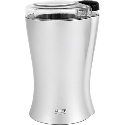 Adler AD-443 Ηλεκτρικός Μύλος Καφέ 150W με Χωρητικότητα 70gr Ασημί