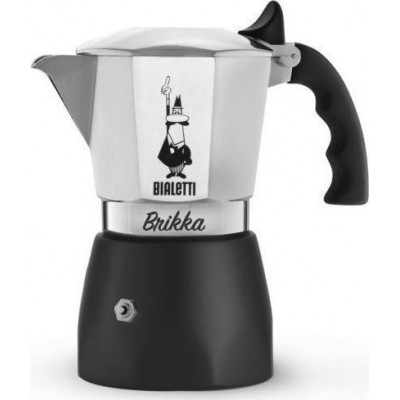 Bialetti Brikka Μπρίκι Espresso 2cups Ασημί