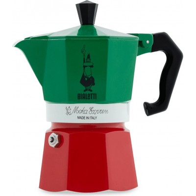 Bialetti Moka Express Tricolore Μπρίκι Espresso 6cups Πράσινο