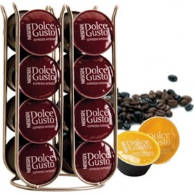 Iris Barcelona Βάση για 16 Κάψουλες Dolce Gusto από Ανοξείδωτο Ατσάλι 12x11x21.5cm 3298-CR