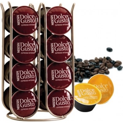 Iris Barcelona Βάση για 16 Κάψουλες Dolce Gusto από Ανοξείδωτο Ατσάλι 12x11x21.5cm 3298-CR