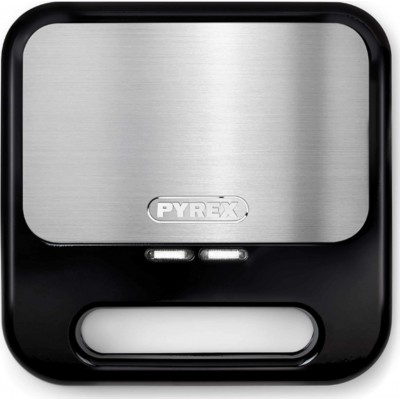 Pyrex Luxx SB-296 Τοστιέρα με Αποσπώμενες Πλάκες για 2 Τοστ 800W Μαύρη