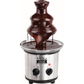 Livoo DOM377 Συντριβάνι Σοκολάτας με 3 Επίπεδα 1000gr Ασημί