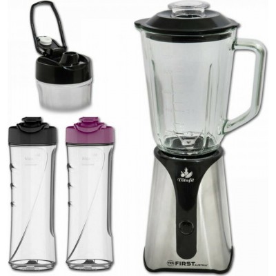 First Austria FA-5243-2 Μπλέντερ για Smoothies με Γυάλινη Κανάτα 0.6lt 350W Inox