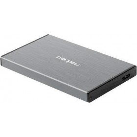 Natec Rhino Go Θήκη για Σκληρό Δίσκο 2.5" SATA III με σύνδεση USB3.0 σε Ασημί χρώμαΚωδικός: NKZ-1281 