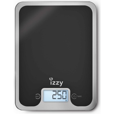 Izzy IZ-7004 Black Mirror Ψηφιακή Ζυγαριά Κουζίνας 1gr/10kg Μαύρη