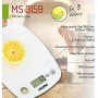 Mesko MS 3159 Ψηφιακή Ζυγαριά Κουζίνας 1gr/5kg White