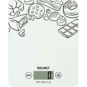 Bruno BRN-0060 Ψηφιακή Ζυγαριά Κουζίνας 1gr/5kg Λευκή