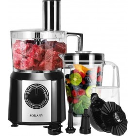 Sokany FR-201 Πολυμίξερ 800W με Κάδο 2lt και Κανάτα Μπλέντερ Μαύρο Sokany FR-201 Πολυμίξερ 800W με Κάδο 2lt και Κανάτα Μπλέντερ Μαύρο