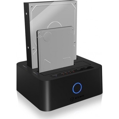 RaidSonic IB-123CL-U3 Docking Station για 2 Σκληρούς Δίσκους SATA 3.5" / 2.5" με σύνδεση USB 3.0 (20923)