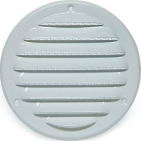 Europlast 101-MR160 Περσίδα Εξαερισμού 16x16cm Στρογγυλή με Σίτα Λευκή Μεταλλική Europlast 101-MR160 Περσίδα Εξαερισμού 16x16cm Στρογγυλή με Σίτα Λευκή Μεταλλική