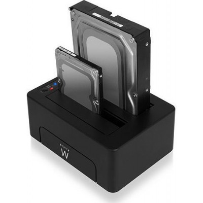 Ewent Dock Docking Station για 2 Σκληρούς Δίσκους SATA 2.5" / 3.5" με σύνδεση USB 3.1 (S0207697)