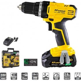 F.F. Group CDD/35 20V Plus Δραπανοκατσάβιδο Μπαταρίας 20V 1x2Ah
