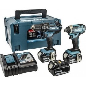 Makita DLX2131JX1 Σετ Κρουστικό Δραπανοκατσάβιδο & Παλμικό Κατσαβίδι 18V με 3 Μπαταρίες 3Ah και Θήκη Makita DLX2131JX1 Σετ Κρουστικό Δραπανοκατσάβιδο & Παλμικό Κατσαβίδι 18V με 3 Μπαταρίες 3Ah και Θήκη