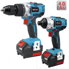 Bulle Brushless Σετ Κρουστικό Δραπανοκατσάβιδο & Παλμικό Κατσαβίδι 18V με 2 Μπαταρίες 4Ah και Θήκη με 13 Εξαρτήματα Bulle Brushless Σετ Κρουστικό Δραπανοκατσάβιδο & Παλμικό Κατσαβίδι 18V με 2 Μπαταρίες 4Ah και Θήκη με 13 Εξαρτήματα