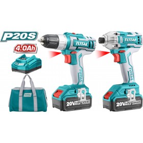 Total TCKLI2004 Σετ Παλμικό Κατσαβίδι & Δραπανοκατσάβιδο 20V με 2 Μπαταρίες 4Ah και Θήκη με 3 Καρυδάκια & 47 Εξαρτήματα Total TCKLI2004 Σετ Παλμικό Κατσαβίδι & Δραπανοκατσάβιδο 20V με 2 Μπαταρίες 4Ah και Θήκη με 3 Καρυδάκια & 47 Εξαρτήματα
