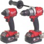 Milwaukee M18 FPP2A2-502X Σετ Κρουστικό Δραπανοκατσάβιδο &amp Παλμικό Κατσαβίδι 18V με 2 Μπαταρίες 5Ah και Θήκη