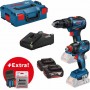 Bosch 0615990L7E Σετ Μπουλονόκλειδο 18V με 2 Μπαταρίες 4Ah και Θήκη