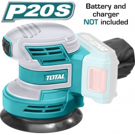 Total TROSLI2001 Έκκεντρο Τριβείο 125mm Μπαταρίας Solo με Σύστημα Αναρρόφησης