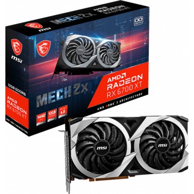 MSI Radeon RX 6700 XT 12GB GDDR6 Mech 2X OC Κάρτα Γραφικών PCI-E x16 4.0 με HDMI και 3 DisplayPortΚωδικός: V398-002R 