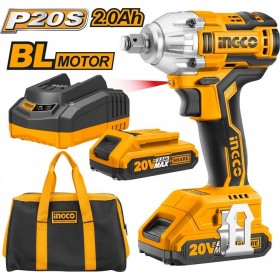"Ingco CIWLI 2001 Brushless Μπουλονόκλειδο 20V 2x2Ah με Υποδοχή 1/2""" Ingco CIWLI 2001 Brushless Μπουλονόκλειδο 20V 2x2Ah με Υποδοχή 1/2"
