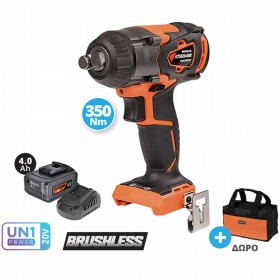 "Krausmann U75020-14SΒ Brushless Μπουλονόκλειδο 20V 1x4Ah με Υποδοχή 1/2""" Krausmann U75020-14SΒ Brushless Μπουλονόκλειδο 20V 1x4Ah με Υποδοχή 1/2"