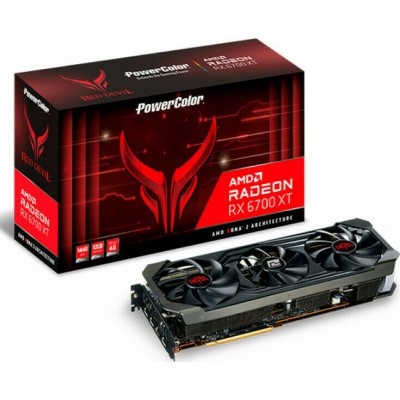 PowerColor Radeon RX 6700 XT 12GB GDDR6 Red Devil Κάρτα Γραφικών PCI-E x16 4.0 με HDMI και 3 DisplayPortΚωδικός: AXRX 6700XT 12G