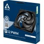 Arctic P12 PWM PST Case Fan 120mm με Σύνδεση 4-Pin Black/Black