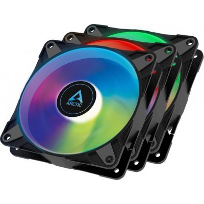 Arctic P12 PWM Case Fan 120mm με ARGB Φωτισμό και Σύνδεση 4-Pin 3τμχ