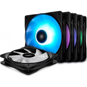 Deepcool RF 120M 5in1 Case Fan με RGB Φωτισμό και Σύνδεση 4-Pin PWM 5τμχ