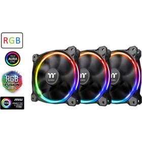 Thermaltake Riing 12 LED RGB Radiator Fan Sync Edition Case Fan 120mm με Σύνδεση 4-Pin PWM 3τμχ
