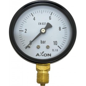 Axon Μανόμετρο Νερού Φ63mm 1/4" 0-10bar