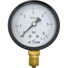 Axon Μανόμετρο Νερού Φ63mm 1/4" 0-6bar
