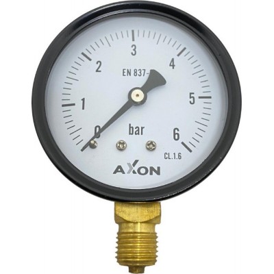 Axon Μανόμετρο Νερού Φ63mm 1/4" 0-6bar