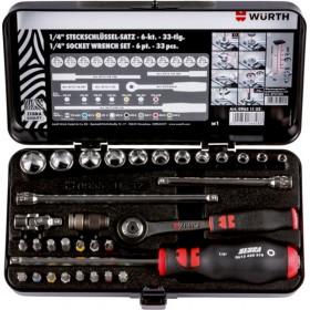 "Wurth 09651132 Καστάνια με Καρυδάκια 1\4"" 32τμχ" Wurth 09651132 Καστάνια με Καρυδάκια 1\4" 32τμχ